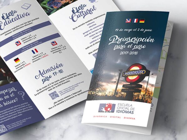 brochures folletos plegables