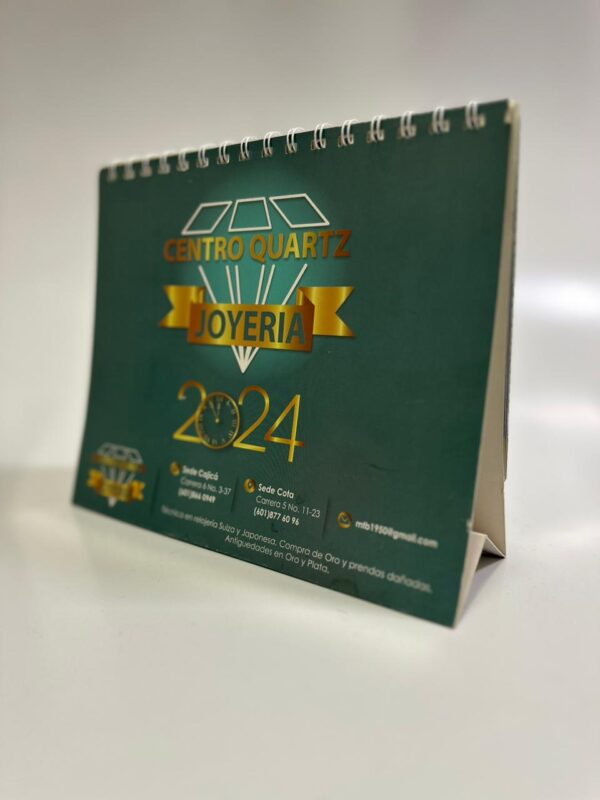 Calendario de escritorio base impresa 22x18cm